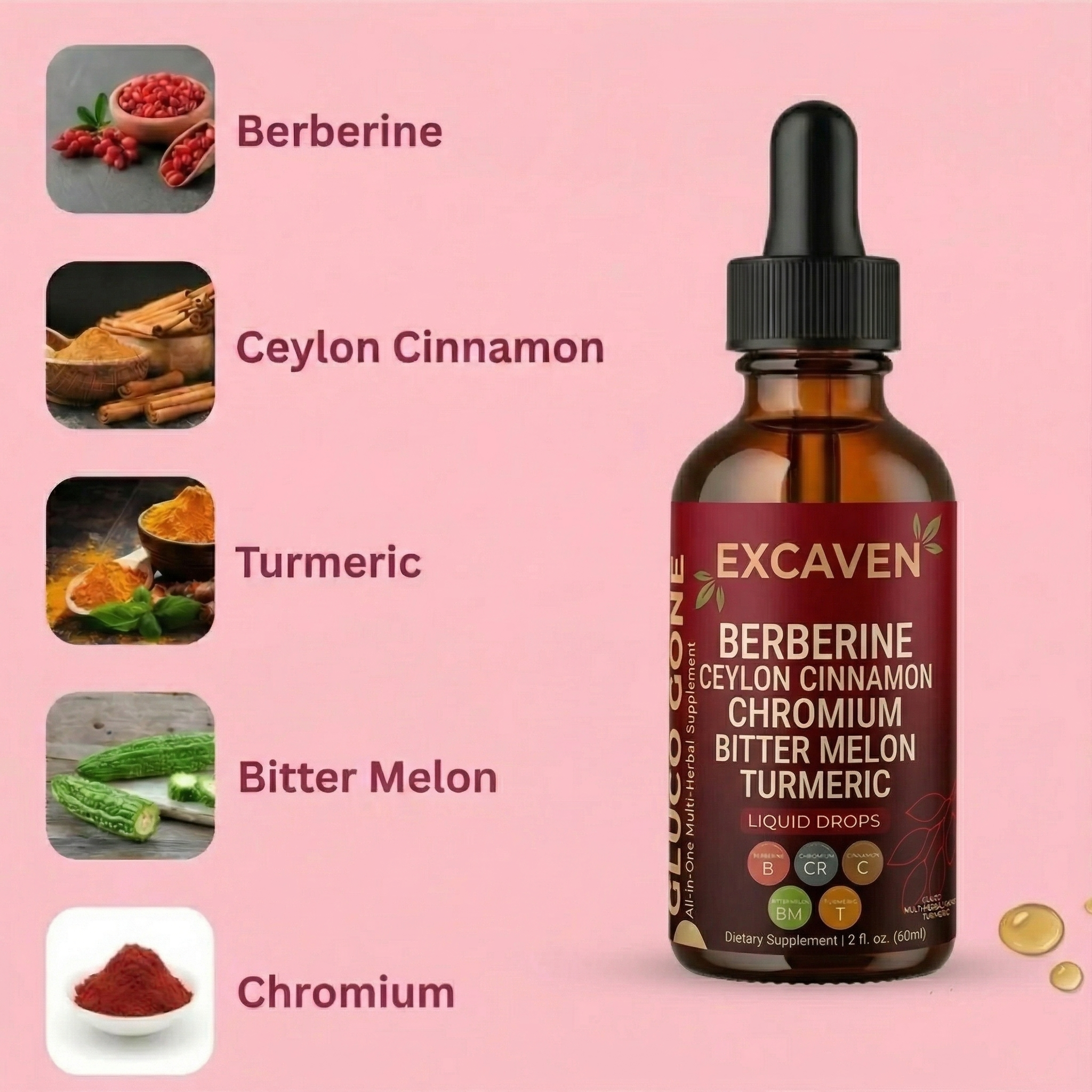 Berberine + Ceylon Cinnamon Regulator Drops (60mL)