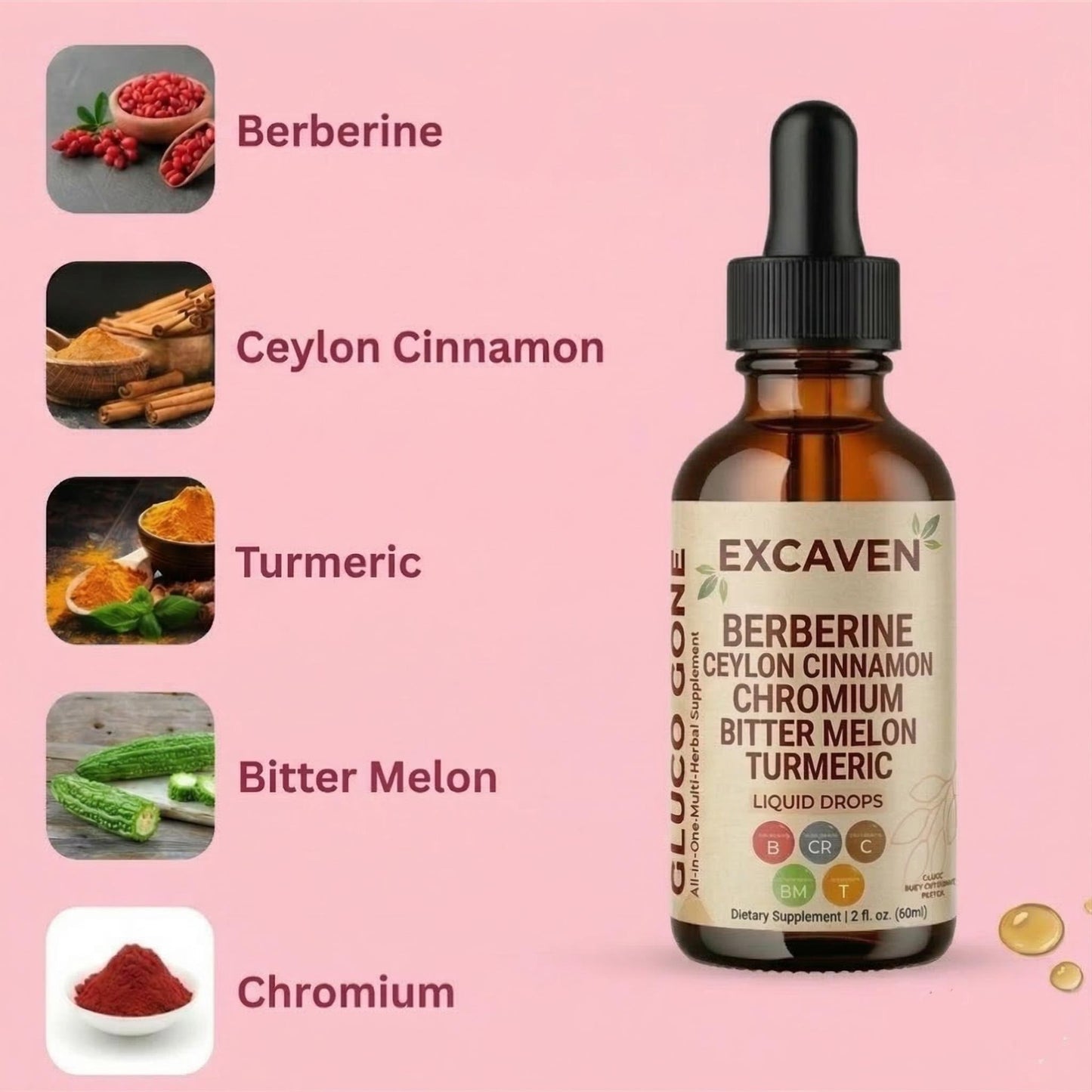 Berberine + Ceylon Cinnamon Regulator Drops (60mL)